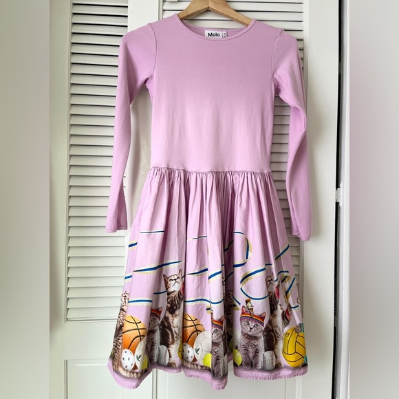 MOLO Casie Long Sleeve Pink Dress Sporty Cat | Pink | 13-14 yrs (158-164cm) - Picture 3 of 9